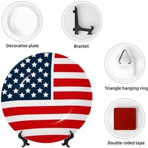 Customizable Ceramic Decorative Plates Personalized Photo/Picture <b>Display</b> Dish with Stand Memorial Gifts Made in China - Product Image 2