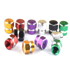 Tapa de válvula de aleación de aluminio, cubierta hexagonal antipolvo para vehículos todoterreno, bicicletas, neumáticos sin cámara, accesorio automotriz - Product Image 1