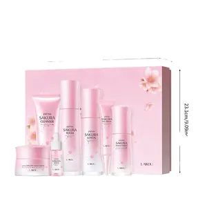 Oem Odm Support Smooth Fine Lines Skin Care Product 7pcs Set Natural Facial Skin Care Set