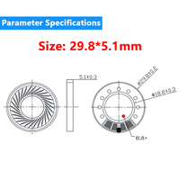 Haut-parleur pour casque de jeu Bluetooth, VR, AR, audio OEM personnalisé, 28/30/32 mm, 32 ohms, 20 mW, conforme à la norme RoHS