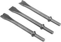 Marteau pneumatique industriel pour excavatrice, outil de sculpture sur pierre, 4 pièces, pointe hexagonale/ronde, pour travaux de maçonnerie, acier 40CR