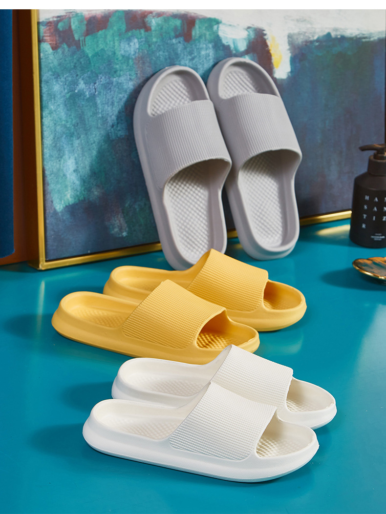 Bathroom Men Indoor Soft Slippers Non-Slip Home Shoes Cloud Slides Slippers Women