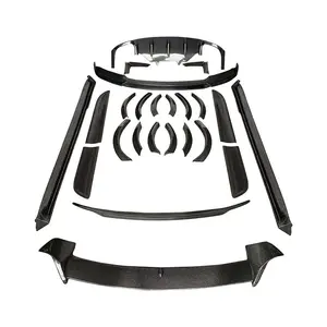 Kit de carrosserie en Fiber de carbone de haute qualité pour Porsche <span class=keywords><strong>Macan</strong></span> comprend diffuseur arrière de lèvre avant pare-chocs de voiture jupes latérales Spoiler nouveau - Product Image 1