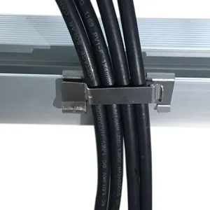 Clip de câble en aluminium 2X4/6mm 4X4/6mm 2X10mm 0 ou 90 degrés Clip de connecteur de fil Pv Supports d'attache de câble