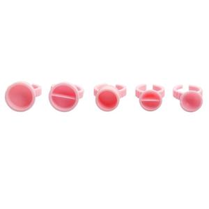 100pcs Plastic <b>Lash</b> Glue Rings Various Sizes Custom Package Eyelash Extension <b>Adhesive</b> Holder - Product Image 3