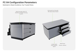 Archivador Moderno de Doble Cara de Alta Calidad, Múltiples Compartimentos de Almacenamiento, Construcción de Acero Inoxidable/Vidrio, CE/ISO - Product Image 2
