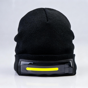 Bán buôn Xách Tay USB có thể sạc lại 4-LED thắp sáng Beanie cap New hat đèn với ánh sáng nhấp nháy chế độ báo động IP65 cho cắm trại - Product Image 2