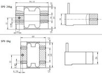 Sensor de fuerza de alta precisión de aleación de aluminio SWJ SP9 2026 de 24 kg, IP66, para maquinaria de embalaje y equipos dosificadores, celda de carga de punto único
