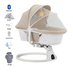 Culla Elettrica Multifunzionale per Neonati, Dondolo Portatile, Culla Musicale, Sedia a Dondolo per Neonati, Cesto, Altalena per Bambini - Product Image 5