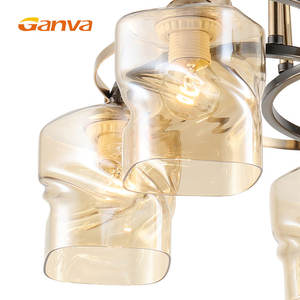 Lámpara de techo redonda de hierro para decoración interior, luz colgante de alto lúmenes para habitación de Hotel, 3 luces - Product Image 5