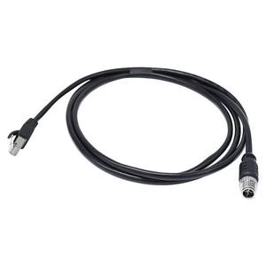 M12 X Code 8 Pin Ethernet Connector Shielded <b>Cable</b> Plug to <b>RJ45</b> CAT6 IP67 Waterproof Industrial Connector - Product Image 1