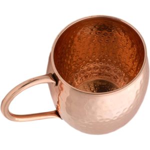 PARIJAT HANDICRAFT 100% Pure <b>Copper</b> Moscow Mules Mug 24 Ounce Extra Large Size Solid <b>Copper</b> Handle Handcrafted Ceramic <b>Cup</b> - Product Image 1