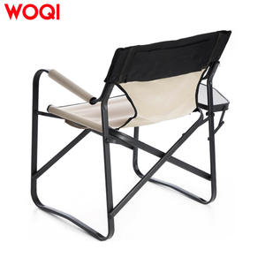 Chaise de Réalisateur Pliante Portable Woqi avec Cadre en Aluminium et Tissu Oxford, Chaise de Camping et de Jardin d'Extérieur avec Table Latérale, Charge Maximale 140 kg - Product Image 3