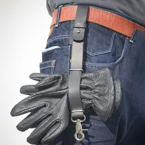 Портативные перчатки из искусственной кожи с ремешком, держатель для перчаток, подарок Fireman Rider Biker Motorcyclist
