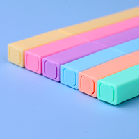 Surligneurs pastel 6 couleurs |   Pointe de ciseau douce et lisse de 1 à 4 mm, résistante aux taches, séchage rapide, pour étudiants et professionnels
