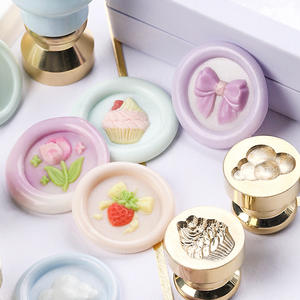 Mini tampons à cire de la série Relief mignons de 1,5 cm, motifs têtes de légumes, fruits, plantes et animaux, pour la décoration de journaux - Product Image 2