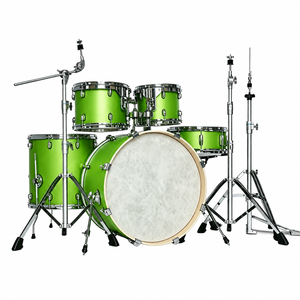 Set Completo <span class=keywords><strong>di</strong></span> Batteria Personalizzabile Premium a 5 Pezzi per Principianti, Strumenti a Percussione per Formazione Musicale Scolastica, Cerchi in Metallo Pressofuso - Product Image 3