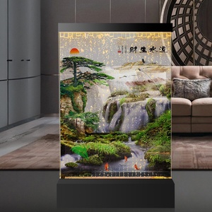 Factory Wholesale Glow Light Decoration <strong>LED</strong> Acrylic Dancing Fountain Water Bubble Wall <strong>Waterfall</strong> Panel Room Divider <strong>Screen</strong> - Product Image 2