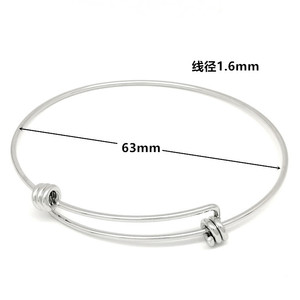 Stainless Steel Push Pull <b>Bracelet</b> 1.6mm <b>Adjustable</b> Elastic Telescopic Bangle For DIY Jewelry Making Fashion Accessory - Product Image 4