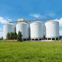 Silo à grain en acier galvanisé à chaud TSE OEM à fond plat ondulé avec IoT 8,2 m x 8,2 m x 18,29 m Garantie 1 an pour la ferme