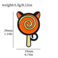 En gros Nouveaux Pins de revers en émail sur le thème de Halloween : Chat Magique, Chat, Citrouille, Sucette, Balai, et Badges de film, Cadeaux Souvenirs, En stock