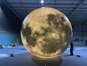 Globo Inflable LED con Forma de Planeta Tierra, Luna, <span class=keywords><strong>Marte</strong></span> y Saturno, Globo Gigante de Helio para Publicidad - Product Image 1