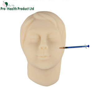 Mềm Silicone nữ manikin đầu với xương da khâu PVC khuôn mặt mô hình cho Botox chất độn Đào Tạo - Product Image 1