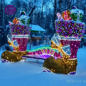 Luz LED Impermeable IP65 Personalizada con Forma de Tren Navideño 3D para Decoración de Festivales al Aire Libre - Product Image 6