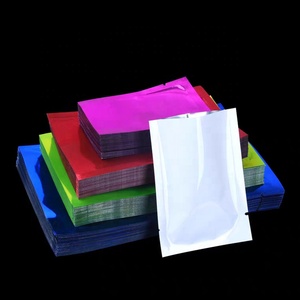 Sacs plats en aluminium Mylar, colorés, de qualité alimentaire, à trois côtés scellés avec crochetées, pour emballage de poudre, 100 unités - Product Image 5