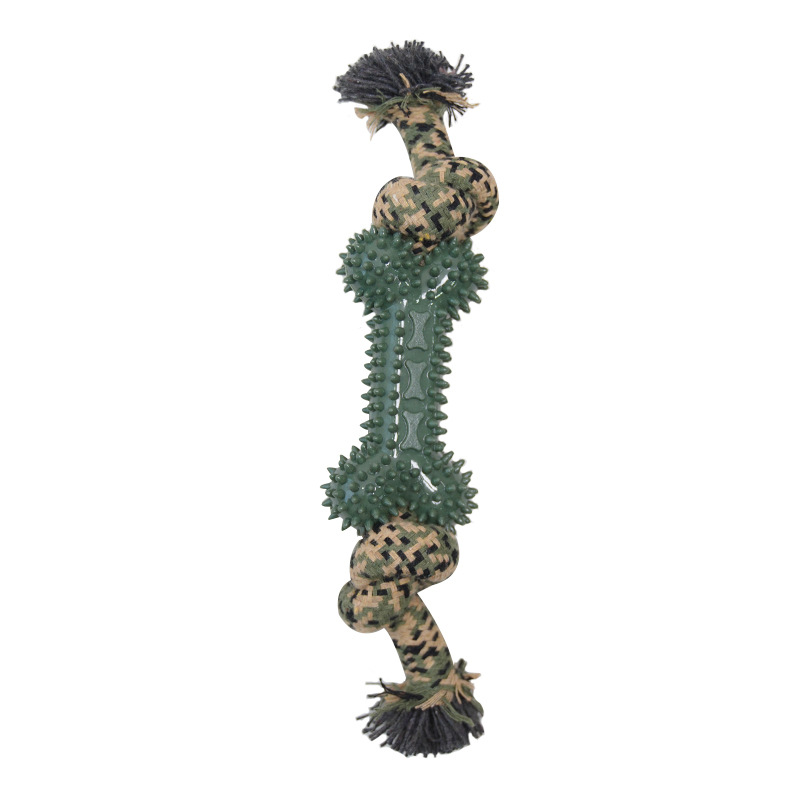 Jouet en corde camouflage-os en latex