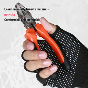 Guantes punteados de <span class=keywords><strong>Pvc</strong></span> de fabricación china Guante de nailon negro con punto de <span class=keywords><strong>Pvc</strong></span> blanco para trabajo de seguridad - Product Image 5