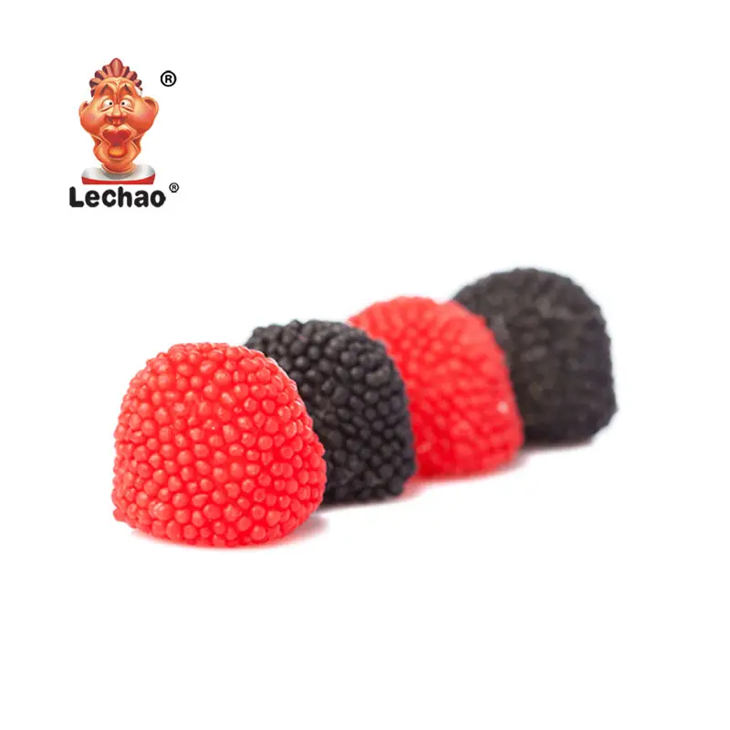 ฮาลาลขนม Raspberries สีแดงและสีดํา Berry รูปเด็กขนมขนม Gummies กัมมี่เบอร์รี่เยลลี่ลูกอม