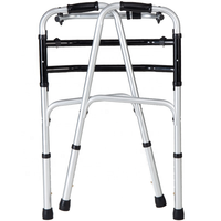 Déambulateur pliable en aluminium à un seul bouton certifié CE, réglable en hauteur, léger, antidérapant, pour personnes handicapées, 136 kg