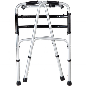 सी प्रमाणित एकल बटन फोल्डिंग एल्यूमीनियम चलने फ्रेम ऊंचाई समायोज्य हल्के विरोधी पर्ची वॉकर 136 किलोग्राम के लिए - Product Image 2