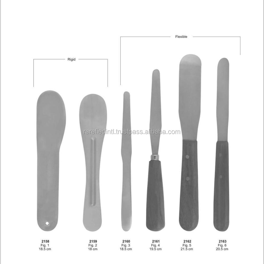 Lot De 6 Spatules De Laboratoire Dentaire – Inox – Pour Ciment, Plâtre, Cire, Alginate – Medentra