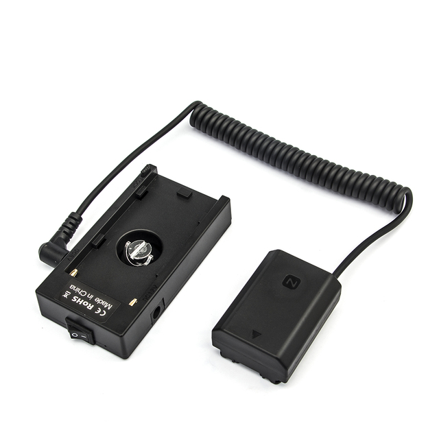 NP-FZ100 F970 Gusset Dummy Battery Holder for Alpha A7III/A7IV/A6600/A7SIII/A7C/A1/FX3/A7R3/A7R IV/A9 DC 12V Plug-In Short