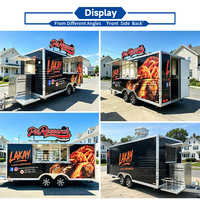Camion de nourriture mobile d'extérieur, remorque de nourriture, entièrement équipé, tacos, frites, pommes de terre, sandwich, chariot de nourriture avec cuisine complète