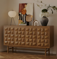 Buffet vintage, armoire murale de style mid-century, grand meuble de rangement pour la salle à manger, le salon ou la maison
