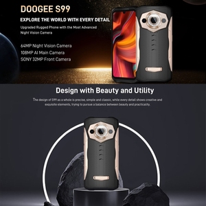 Smartphone robuste <span class=keywords><strong>Doogee</strong></span> <span class=keywords><strong>S99</strong></span>, 6,3 pouces, 8+128 Go, 6000 mAh, Android 12, chargeur sans fil, NFC, Google Pay, appareil photo de vision nocturne 64 MP, mobile - Product Image 2
