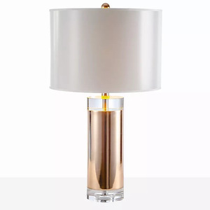 Customized High Quality Modern Metal 2000K Warm White LED <b>Table</b> <b>Lamp</b> Fabric Shade Brass Material 2-Year Warranty for Bedroom - Product Image 2