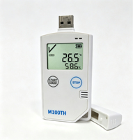 Registrador USB de Temperatura y Humedad con Pantalla LCD Multiusos OEM ODM, Informe en PDF, Plástico, Clasificación IP54