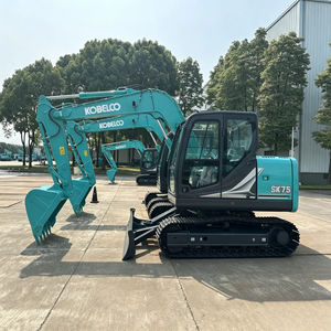 Meilleur prix, fourniture d'usine, Kobelco SK75, mini-excavatrice sur chenilles de 7,5 tonnes, design compact, haute efficacité, équipement de construction fiable - Product Image 3