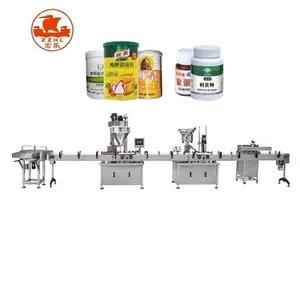 Ce Certificate Coffee Powder Dispenser / Automatic Coffee Powder Tin Can Filling Line