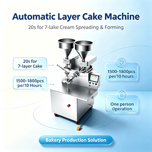 Machine de formage de gâteaux mille-crêpes à double trémie et revêtement crème, spécialisée haute production pour usines de pâtisserie - Product Image 3