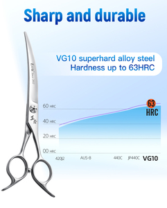 <span class=keywords><strong>Ciseaux</strong></span> à effiler incurvés Fenice Patent Design <span class=keywords><strong>pour</strong></span> animaux de compagnie avec dents dégradées 3D <span class=keywords><strong>pour</strong></span> le toilettage des chiens - Product Image 6