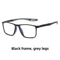 Lunettes de lecture tendance, monture carrée ultra-légère pour le sport, lunettes presbyopes antidérapantes, anti-lumière bleue, lunettes de lecture HD simples