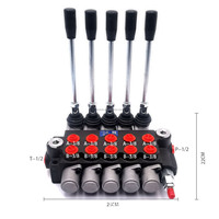 P40 P80 P120 katup kontrol arah mesin pertanian Distributor katup hidrolik 12v Solenoid katup Monoblock hidrolik