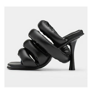 Andales Talons aiguilles d'hiver pour femmes Nouvelle mode Semelle intérieure en PVC à bout ouvert Escarpins à sangle croisée Sandales de fête d'été de haute qualité - Product Image 6