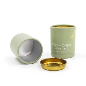 30g Matcha Food Grade Paper Tube Packaging Eco-friendly Custom Size and Design Equipped with Moisture-proof Metal Lid - Product Image 5