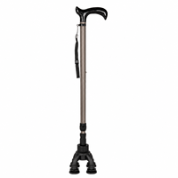 Canne de marche réglable en aluminium léger avec lumières LED, design étanche, capacité de charge de 250 lb, antidérapante pour personnes âgées